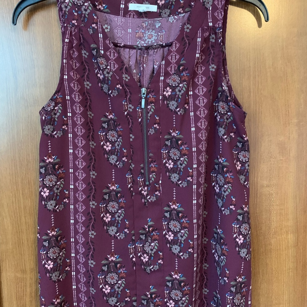 Maroon tank blouse